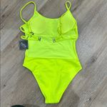 Zaful  Lime highlighter green/yellow  Textured Swimsuit Photo 2