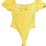 Lauren Conrad Yellow Body Suit. On or Off Shoulder, Thong. Size Medium Photo 0
