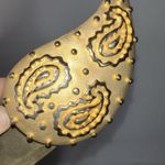 Carlisle Vintage Belt Sage Suede Gold Paisley Sz Small Photo 6
