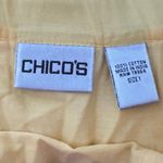 Chico's  size 1 Yellow Eyelet Midi Skirt size zip layered‎ so pretty Photo 6