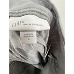J Jill Pants Womens Size 4 Gray Striped Linen Blend Stretch Pockets Slacks Photo 1