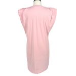 St. Roche Pink Echo Mini Dress Supima Cotton Padded Shoulders Size XL Photo 6