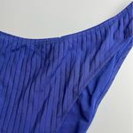 Aerie  • NWT Blue Ribbed Shine Cheekiest Bikini Bottom Photo 2