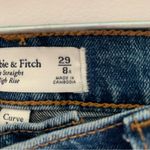 Abercrombie & Fitch  Curve Love Ankle Straight Ultra High Rise Jeans Photo 3