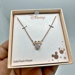 Disney  Minnie Mouse Gold Flash Plated Necklace Rose Gold NEW Photo 1