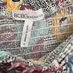 BCBGeneration Floral Ribbed Ruffle Tank Top Adjustable Strap Small Photo 4