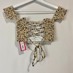 Xhilaration Women’s Smocked Underwire Bandeau Bikini Swim Top Animal Print NWT Photo 7