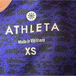 Athleta  Asym Camo Sonar Compression Leggings Electric Blue Workout Crop Pants XS Photo 6