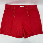 High waist double breasted shorts M Red Size M Photo 0