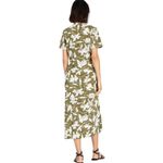 Tanya Taylor Ira Twisted Waist Cotton Shirt Midi Dress in Moss Green Size 1X Photo 4