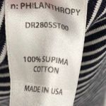 n:philanthropy V-neck Mini T Shirt Dress Supima Cotton Twist Front Blue White S Photo 8