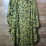 Umgee Umber Size M/L Sleeveless Sheer Cover Up in Animal Print Yellow and Black Photo 0
