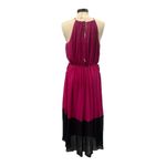 Shelby & Palmer Goddess Halter ColorBlock Sundress Sz 12 Magenta Black Boho Chic Photo 3