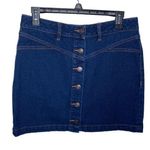 PacSun button through dark wash denim mini skirt size 27 Photo 0