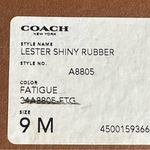 Coach  Women’s Size 9 Fatigue Army Green Lester Shiny Rubber Rain Water Boots Photo 8