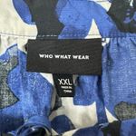 Who What Wear XXL Blue Floral Cotton Eyelet Maxi Dress With Pockets Photo 3