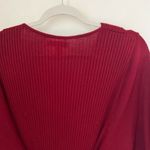 ASOS  burgundy short sleeve ribbed sweater wrap dress size 10 Photo 8