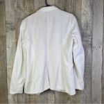 Vintage Dalia White Open Front Linen Blend Lined Jacket w/Lower Waist Po… Size M Photo 1