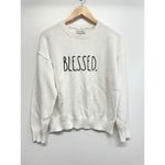 Rae Dunn  Sweater Size Extra Large White Black Pullover Long Sleeve Crewneck Photo 1