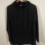 CHAPS Women’s Black Thermal Waffle Knit Hooded Long Sleeve, Size M Photo 0