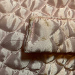 Vintage Appels Baby Pink Quilted Satin Robe with Appliqué on Shoulders Size S Photo 6