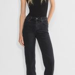 Aritzia  Denim Forum The Arlo Hi-Rise Straight Jean Black Eyeliner Size 28 LONG Photo 0
