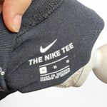 Nike Black Cropped Long Sleeve Mock Neck Tee Rhinestone Swoosh Logo Size M Photo 5