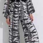 NWT PATBO x Alessandra Ambrósio Wide Leg Black White Jumpsuit Sz 10 Photo 0