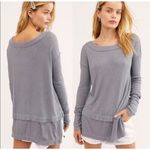 Free People North Shore Thermal Tunic Top in a storm gray. Size small. Photo 1