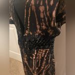 H&M  Black‎ and Tan Tie Dye Sheer Kimono Duster Photo 2