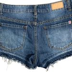 Adam Levine Mid Rise Distressed Shorts 28 Med Wash Cut Off Button Zip 5 Pocket Photo 3