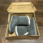 Koolaburra by Ugg  Short Grey Bow ARLENA SHORT Faux Fur-lined Lightweight Photo 2