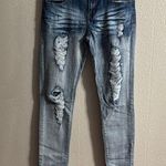 Vip Jeans VIP Skinny Blue Jeans with Distressed Details Photo 0