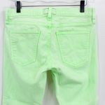 Current/Elliott CURRENT / ELLIOT Lime Green The Stiletto Denim Skinny Jeans Photo 8