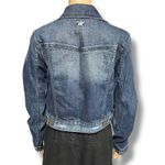 Peoples Liberation Womens Denim Blue Jean Jacket Dark Wash Short Length Medium Photo 5