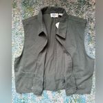 Vintage NOS Pasta International green cotton zip vest, size large Photo 8