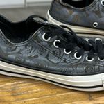 Converse  All Star Gray with Black Rose Print Chuck Taylor Sneaker Shoes Womens 7 Photo 3