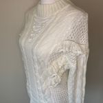 Torn By Ronny Kobo  Ruffle Lace Up Sweater Size S Photo 5