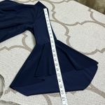Ralph Lauren Lauren  Navy V-Neck Dress with Bell Sleeves Knee length, size 6P Photo 13