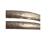 Matte Gold Tone Hammered Double Cuff Bracelet Layered 1/2" Wide Sitting at 6.25" Photo 2