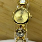 Bee Sister Women’s Gold Tone Quartz Bracelet Watch With Clear Crystal Accents Photo 1
