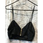 Casting LA Black‎ Floral Lace Crop Top Sleeveless Party Clubbing Medium M Black Photo 4