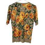 New York & Company Floral Print Button Down Cardigan(Size Small) Orange Photo 1