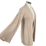 T Tahari  Open Front Cardigan Sweater With Wide Sleeves Beige Size Small Photo 3