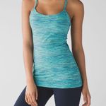 Lululemon Power Y Tank Top in Space Dye Camo Alberta Lake Fresh Teal size 8 Photo 0