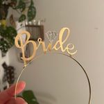 Gold sparkly bride headband Photo 1
