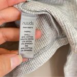 Nuuds Gray Micro Waffle Long Sleeve Crop‎ Top Size XXL Photo 5