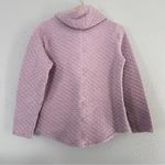 Orvis  Pink Quilted Pullover Sweater Sweatshirt Comfy Casual Small Cowl Neck Photo 3