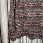 Woolrich  Half Zip Cotton Brown & Pink Printed Lightweight Pullover Photo 4