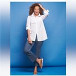 Talbots NWT  Montauk Navy High-Rise Flare Ankle Ponte Knit Career Dress Pant 18WP Photo 9